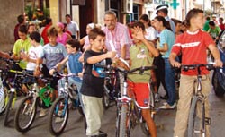 Niños bicicleta